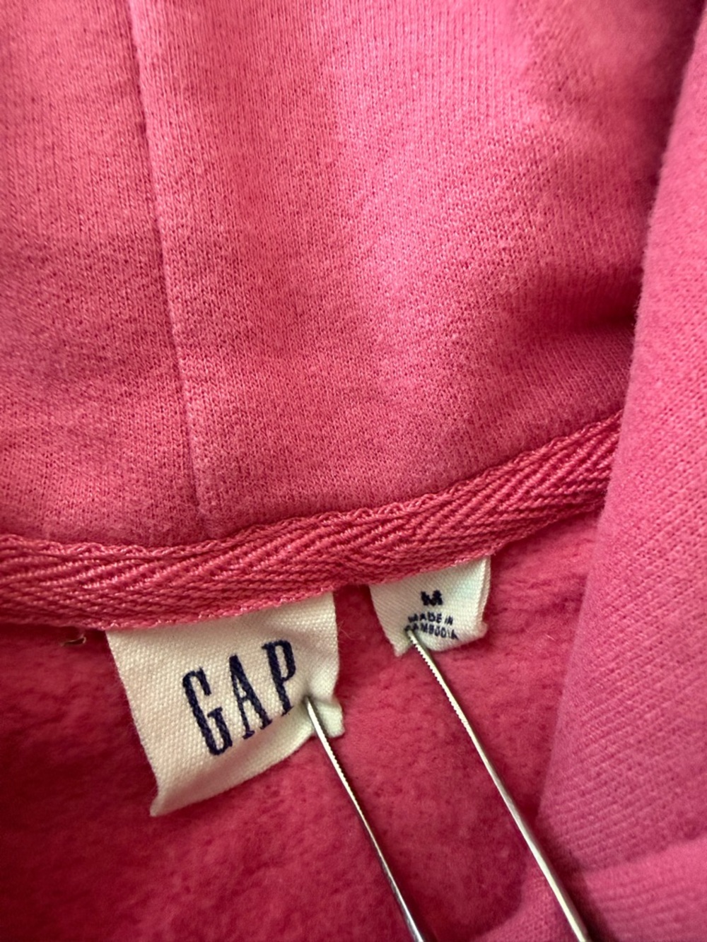 Pink Full Zip Up Gap Women’s Medium Hooded Jacket - Picture 4 of 10